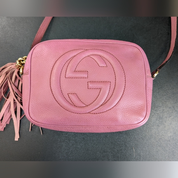 Gucci Pink Soho Disco Crossbody Bag Leather Small - Picture 3 of 16